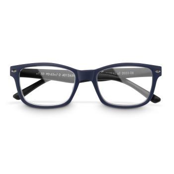 Leesbril, gerecycled materiaal, donkerblauw/zwart mat, +3,0 dpt - Hama