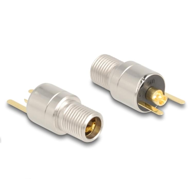 Delock Connecteur DC 5,5 x 2,5 mm Embase pour montage en surface, version à souder - rond