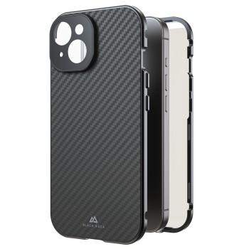 360 Glazen Cover voor Apple iPhone 15, Echt carbon, - Black Rock