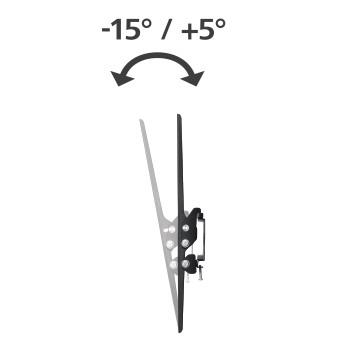 TV-Wandbeugel, kantelbaar, 191 cm (75) tot 40 kg - Hama