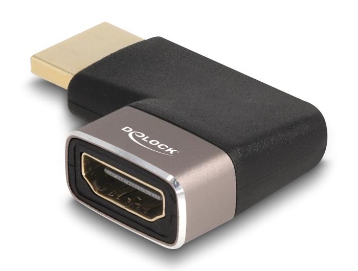 Delock Adaptateur HDMI Mâle vers Femelle 90 coudé 8K 60 Hz gris