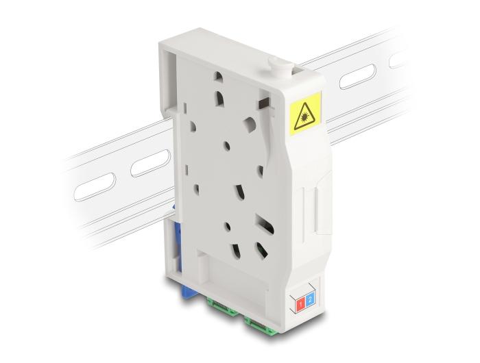 Delock Glasvezel-aansluitdoos voor DIN-rail met lashouder en 2 x SC Simp