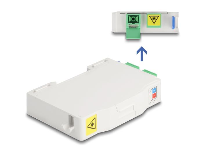 Delock Glasvezel-aansluitdoos voor DIN-rail met lashouder en 2 x SC Simp