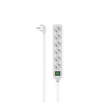 Barre d'alimentation, 6 prises, interrupteur, 1,4 m, blanc - Hama