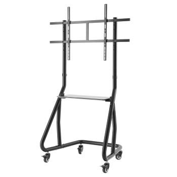 Chariot TV, support TV roulant, 254 cm (100), 1000x600, noir - Hama