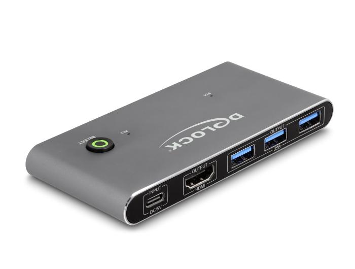 Delock HDMI KVM Switch 8K 60 Hz met USB 5 Gbps