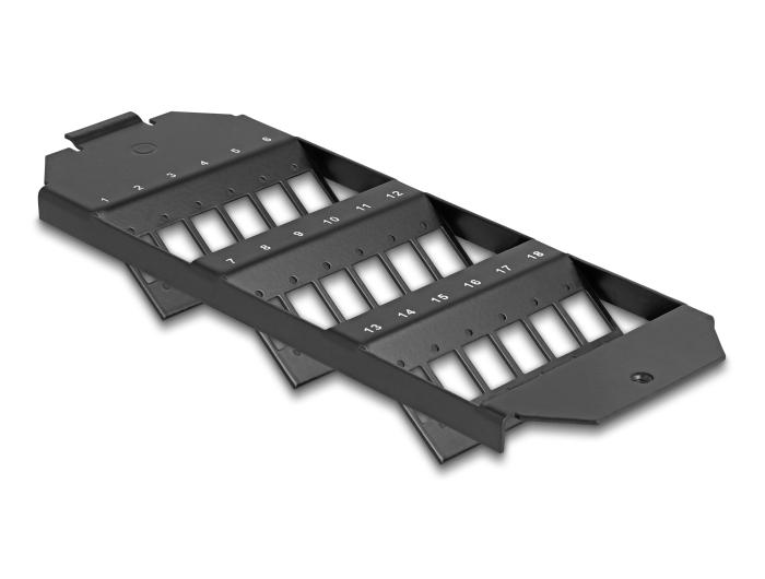 Delock Glasvezelhouder voor vloertank 18 poorts voor SC Simplex / LC Duplex Ku