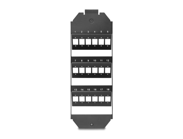 Delock Glasvezelhouder voor vloertank 18 poorts voor SC Simplex / LC Duplex Ku