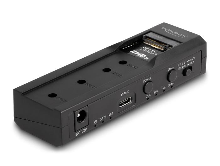 Delock USB Type-C™-converter voor 1 x M.2 NVMe SSD + 1 x SATA SSD/HDD