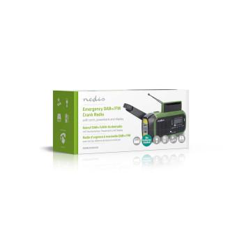 Radio d'urgence Modèle portable DAB+ / FM Alimenté par batterie / Manivelle / - Nedis