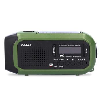 Radio d'urgence Modèle portable DAB+ / FM Alimenté par batterie / Manivelle / - Nedis