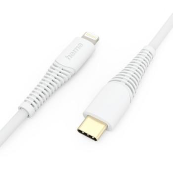 Laadkabel, USB-C - Lightning, 1,5 m, wit - Hama