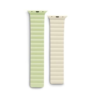 Magneetband Fantastic Feel voor Apple Watch 38/40/41mm, groen/beige - Hama