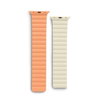 Bracelet magnétique Fantastic Feel pour Apple Watch 38/40/41mm, orange/beige - Hama