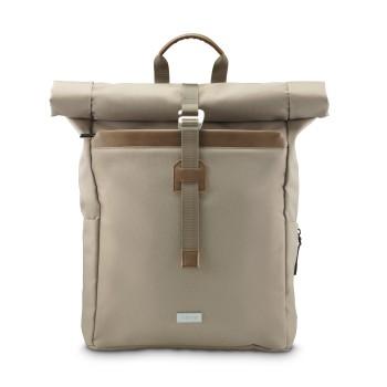 Sac à dos pour ordinateur portable Silvan, Rolltop, robuste, jusqu'à 41 cm (16,2), beige - Hama