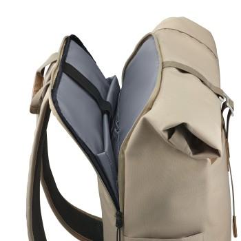 Sac à dos pour ordinateur portable Silvan, Rolltop, robuste, jusqu'à 41 cm (16,2), beige - Hama