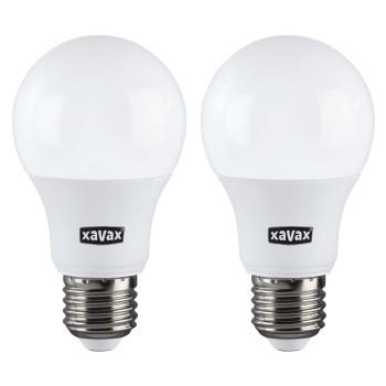 LED-lamp, E27, 806lm vervangt 60W, gloeilamp, warmwit, 2 stuks - Xavax