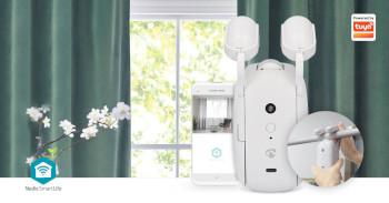 SmartLife Gordijnrobot Rail à tringle Rideaux horizontaux Batterie - Nedis