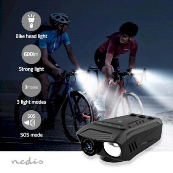 Caméra vélo 1080p@30fps 2 MPixel 600 min 70 600 min Supports - Nedis