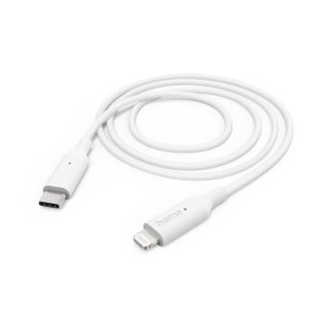 Laadkabel, USB-C - Lightning, 1 m, wit - Hama