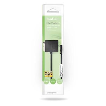 SCART-Kabel SCART Male SCART Female / 3,5 mm Female Vernikkeld - Nedis