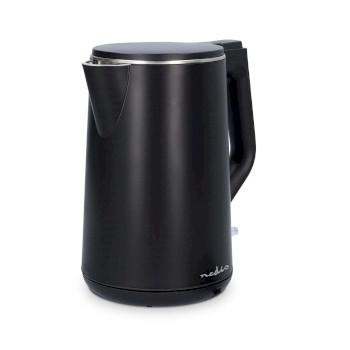 Bouilloire 1,5 l Plastique Noir Rotation à 360 degrés Caché - Nedis