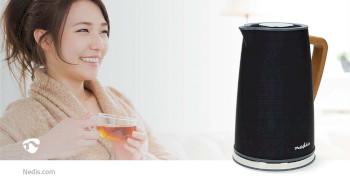Waterkoker 1.7 l Soft-Touch Zwart 360 graden draaibaar Verborgen - Nedis