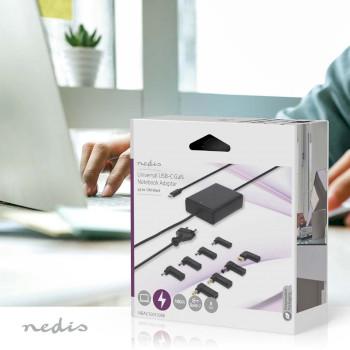 Adaptateur pour ordinateur portable GaN 100 W 5 / 9 / 12 / 15 / 20 V DC 3,0 / 5,0 A - Nedis