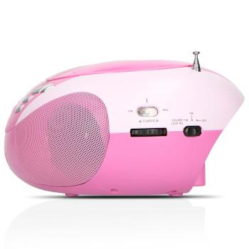 SCD-37 USB Pink Portable FM Radio CD and USB player Pink - Lenco