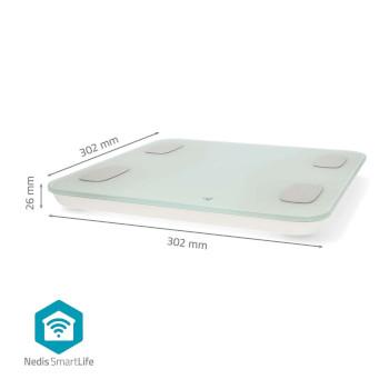 SmartLife Personenweegschaal Bluetooth® BMI / BMR / Botten / Gewicht - Nedis