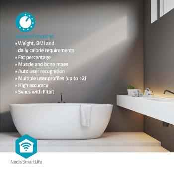 SmartLife Personenweegschaal Bluetooth® BMI / BMR / Botten / Gewicht - Nedis