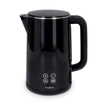 Bouilloire 1,7 l Plastique Noir 50,60,70,80,90,100 C - Nedis