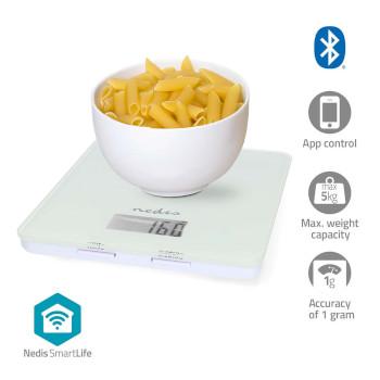 SmartLife-cuisine Bluetooth® Verre/Plastique Blanc - Nedis