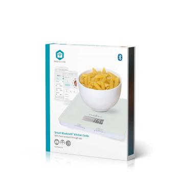 SmartLife-keukenweegschaal Bluetooth® Glas / Kunststof Wit - Nedis