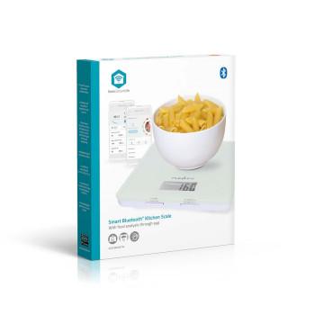 SmartLife-keukenweegschaal Bluetooth® Glas / Kunststof Wit - Nedis