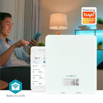 SmartLife-keukenweegschaal Bluetooth® Glas / Kunststof Wit - Nedis