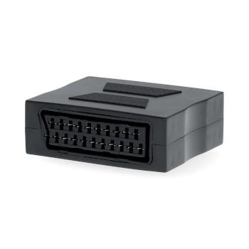 Adaptateur SCART SCART Femelle SCART Femelle Nickelé Droit ABS - Nedis
