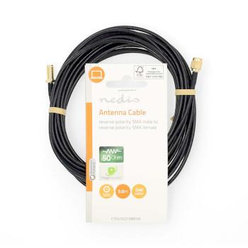 Câble d'antenne RP-SMA Male RP-SMA Female Plaqué or 50 Ohm - Nedis
