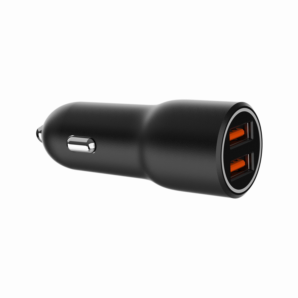2-poorts USB-autolader, QC3.0, 36 W, zwart