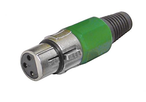 XLR-aansluiting groen BLANKO
