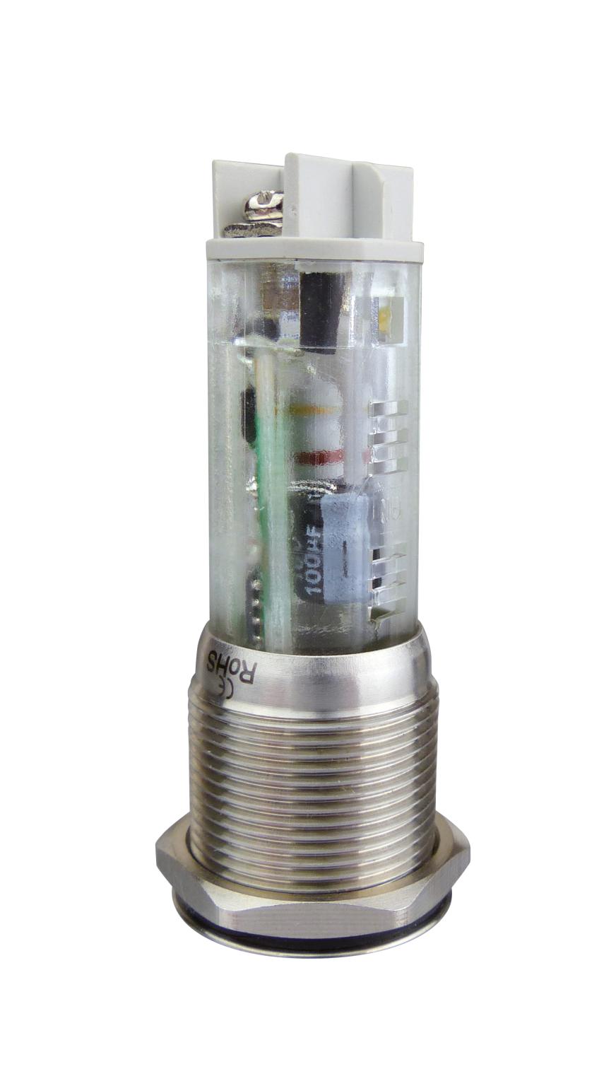 Metaalzoemer 19 mm met LED BLANKO