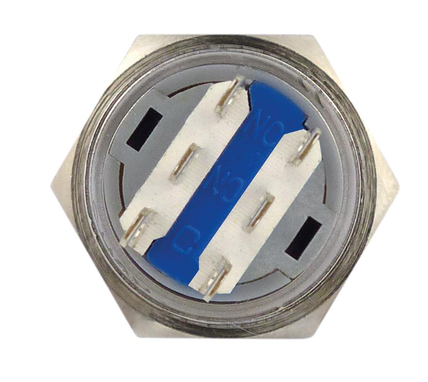 Interrupteur rotatif Métal 19 mm 2 x Fermeture, 2 x Ouverture BLANKO