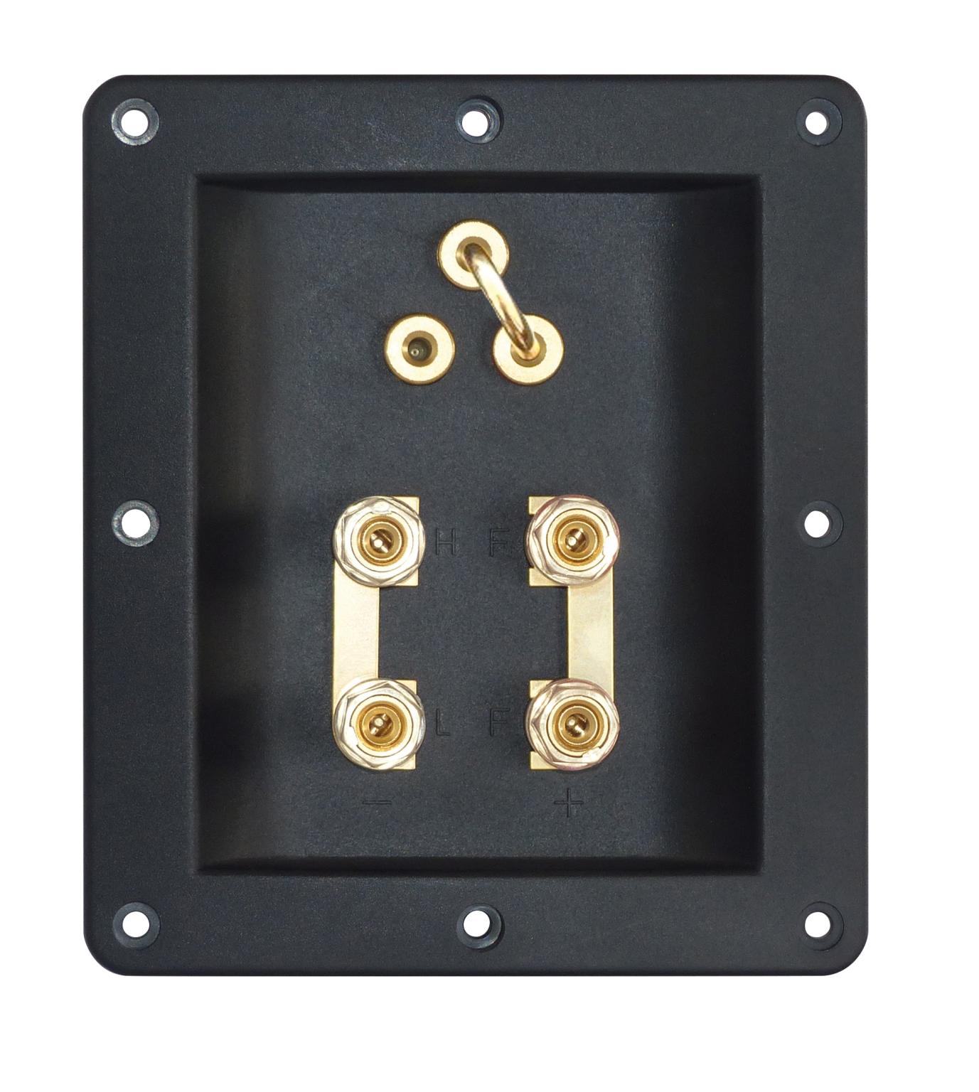 Borne de connexion bi-amplification haut de gamme Dynavox avec pont