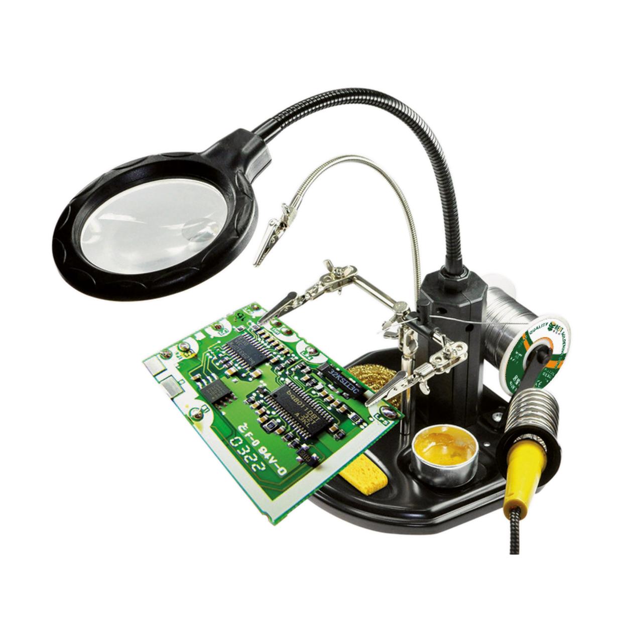 Aide professionnelle à la soudure avec loupe LED BLANKO