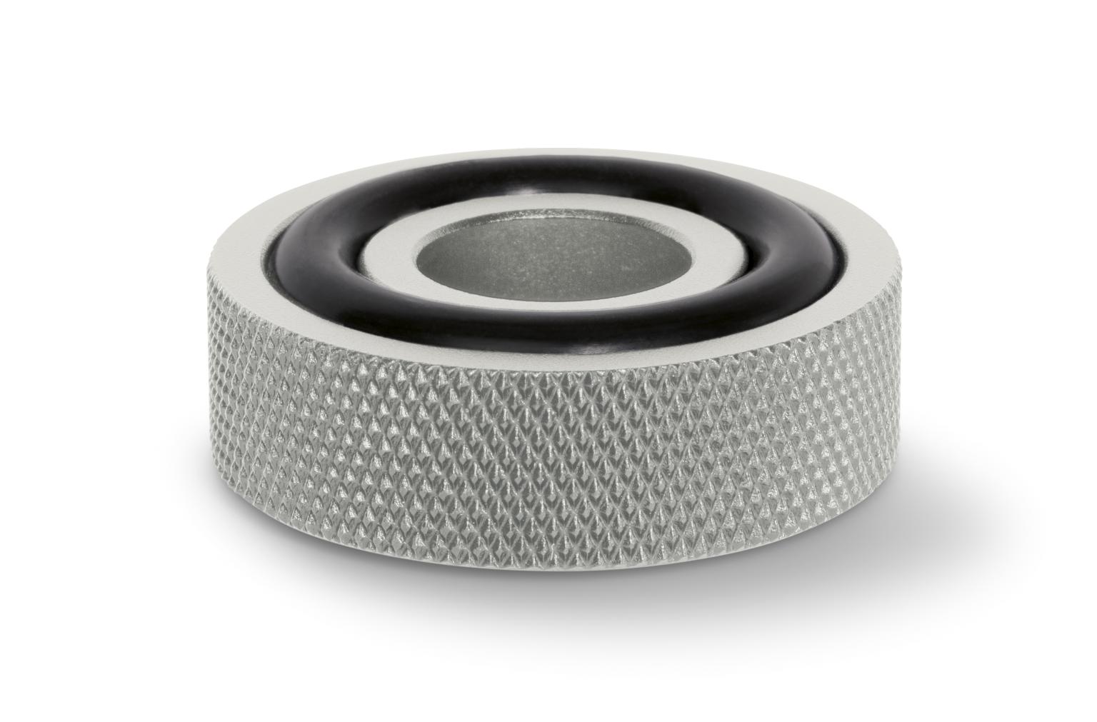 Dynavox Pieds d'appareil avec moleté midi Aluminium argent Set de 4