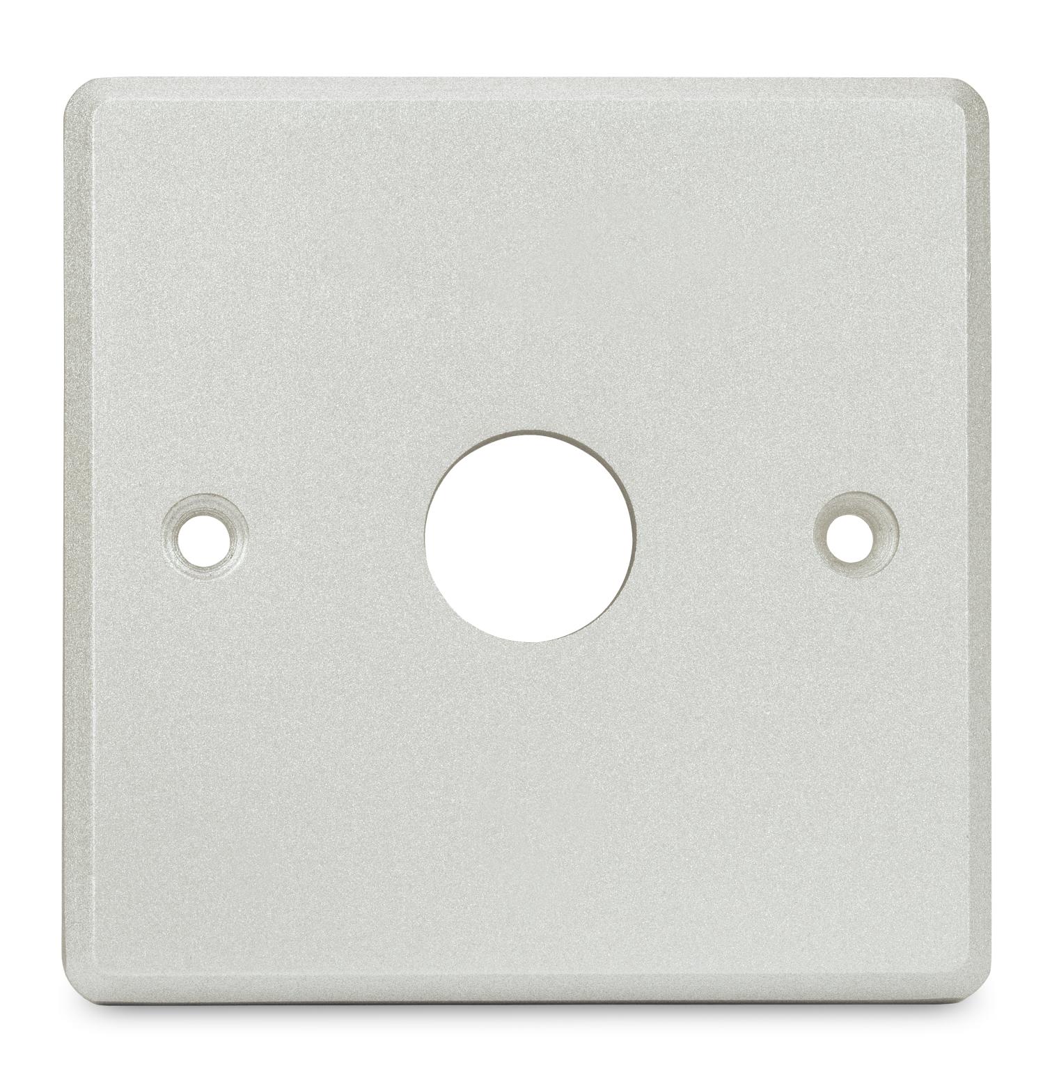 Plaque de sonnette/poussoir en aluminium 86x86 mm BLANCHE