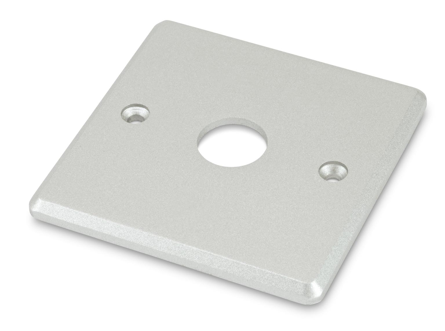 Plaque de sonnette/poussoir en aluminium 86x86 mm BLANCHE