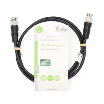 BNC-Videokabel BNC Male BNC Male Vernikkeld 75 Ohm 1.00 m Rond - Nedis