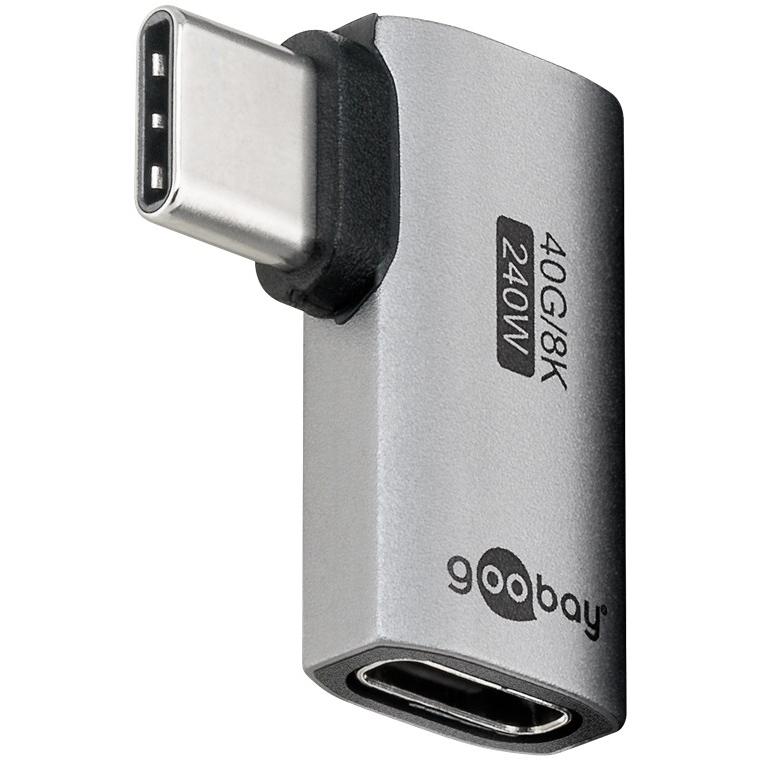 Haakse USB C verloopstekker