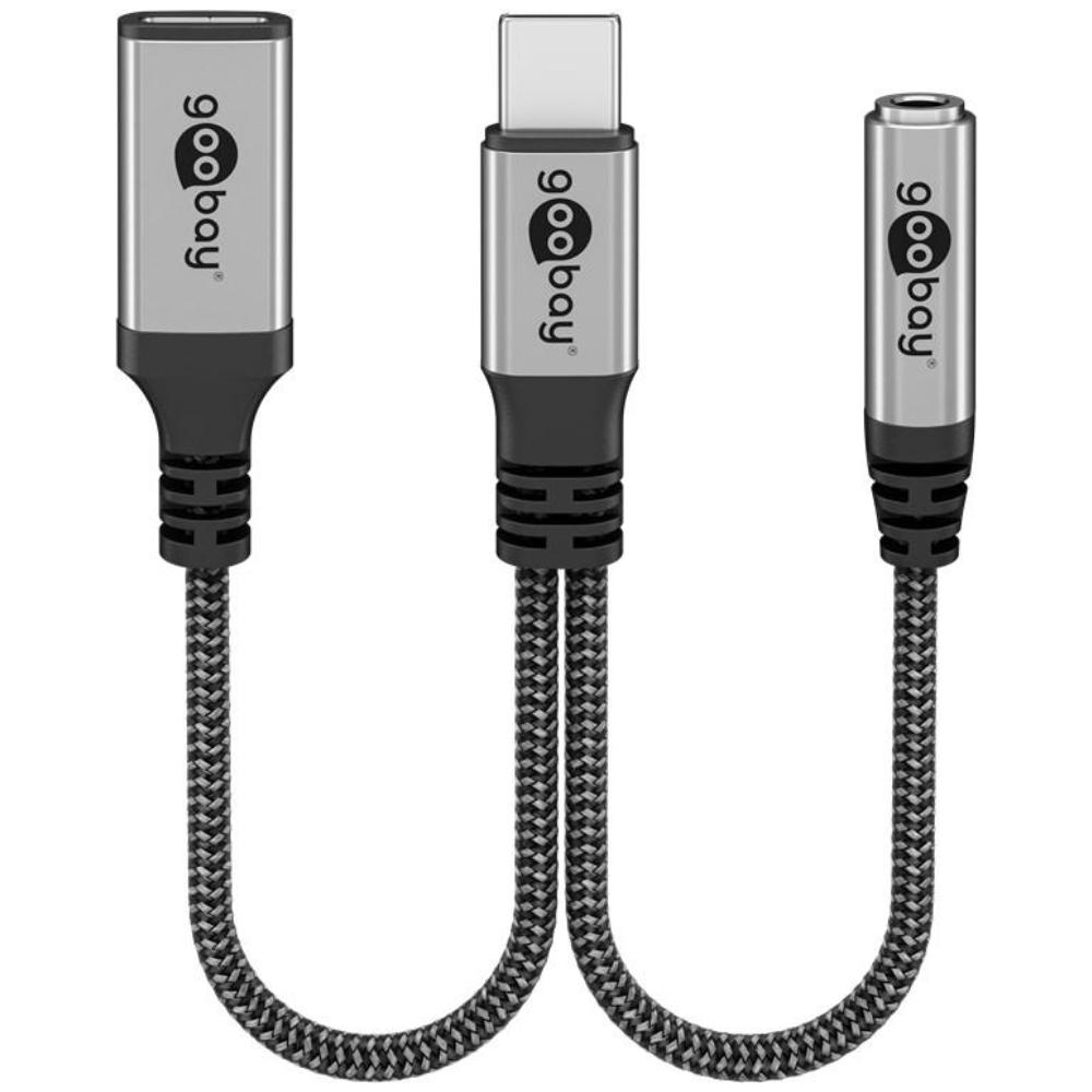 Oortelefoon Adapter Dual USB C, Splitter USB C naar USB C Female Adapter USB y Splitter Kabel Mannelijk naar 2USB C Bus Dual USB C Port Hub USB C Opladen Splitter Adapter
